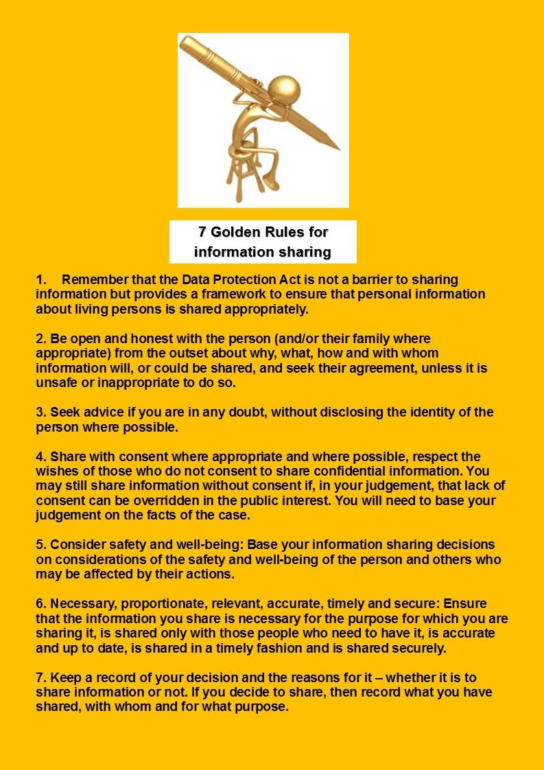 7 Golden Rules for information sharing