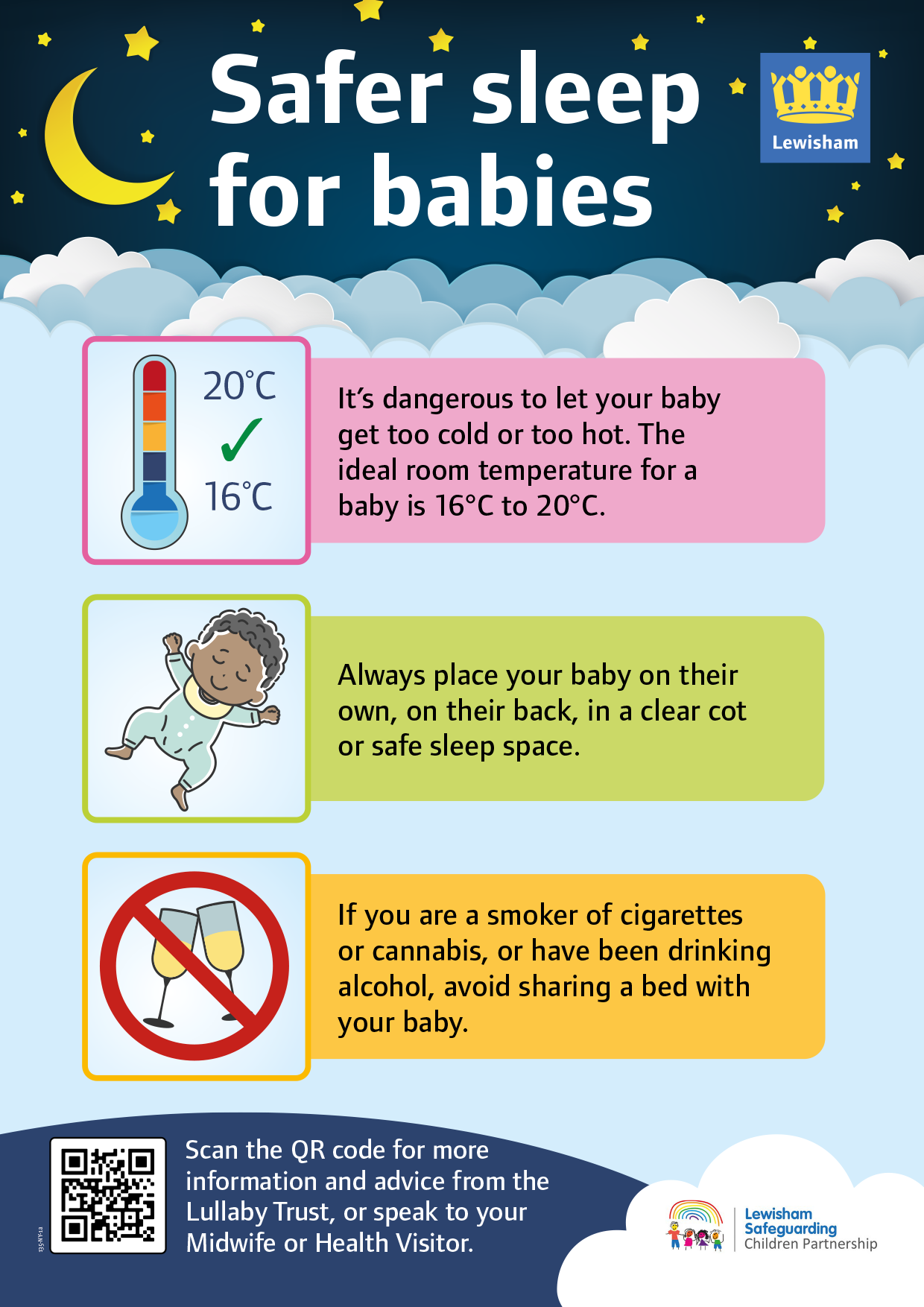 Safer sleep for babies flyer